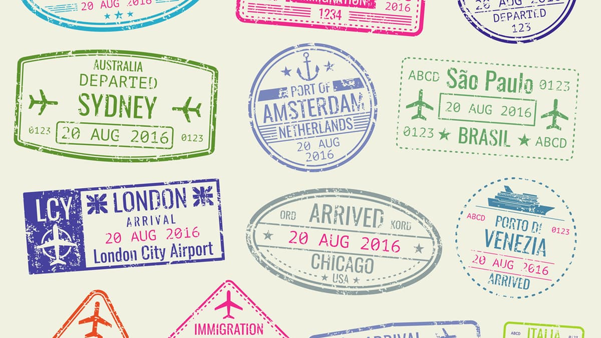 International Travel and Immigration Stamps